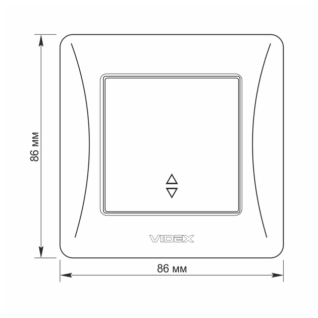Перемикач Videx BINERA 1кл прохідний кремовий (VF-BNSW1P-CR) - зображення 5