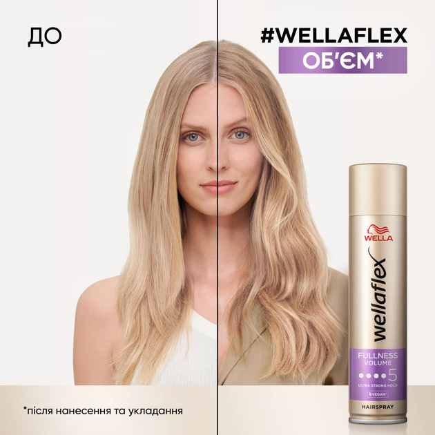 Лак для волосся WellaFlex Fullness Volume 5 Ultra Strong Hold 250 мл (4056800912452) - picture 3