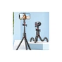 Штатив RTAKO C03 Octopus Extendable Tripod Selfie Stick (with Detachable Phone Holder) Black (6942063212416) - зменшене зображення 8