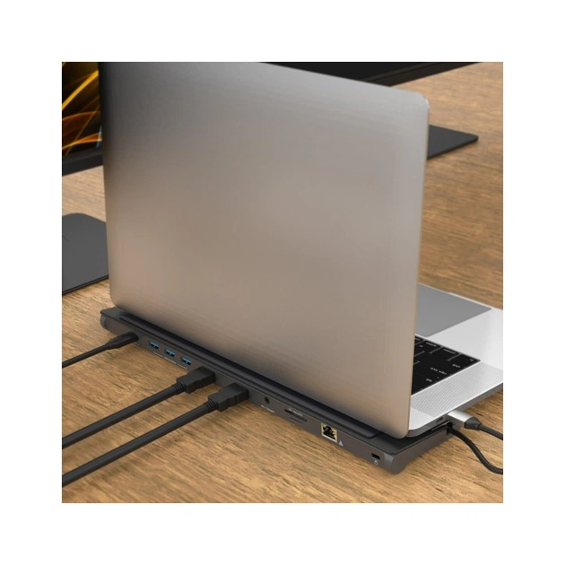 Порт-реплікатор J5create Dock-Station USB-C 10-in-1 (HDMI/PD/USB-A/USB-C/LAN/картридер/audio) (JCD542-N) - picture 10