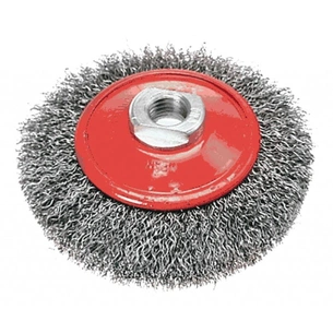 Щітка для електроінструменту Verto на дриль, щітка дротяна дискова, 100 мм x M14 (62H112) зображення 1