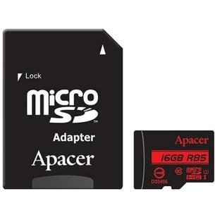 Карта пам'яті Apacer 16GB microSDHC Class10 UHS-I U1 (R85 MB/s) (AP16GMCSH10U5-R) зображення 1
