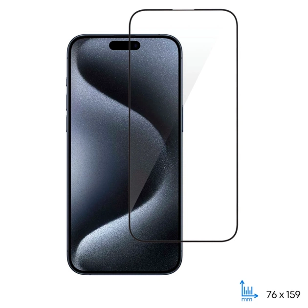 Скло захисне 2E iPhone 15 Pro Max 2.5D FCFG black (2E-IP-15PM-6.7-SMFCFG-BB) - зображення 1