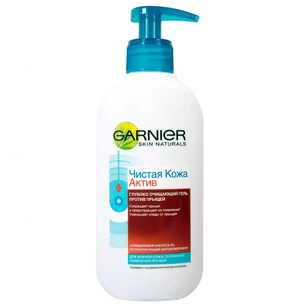 Гель для вмивання Garnier Skin Naturals Чиста шкіра Актив від прищів 200 мл (3600540814463) зображення 1
