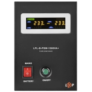 Пристрій безперебійного живлення LogicPower LPL-B-PSW-1500VA+ ( 1050W ) 12V (37700) зображення 1