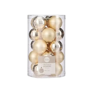 Ялинкова іграшка House Of Seasons Скляні кульки 20 шт D4 см Шампань (8718861800159) зображення 1