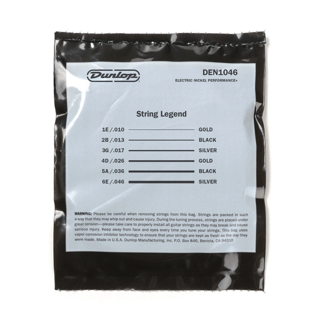 Струни для гітари Jim Dunlop Nickel Wound Electric Guitar Strings (10-46) (DEN1046) - picture 3