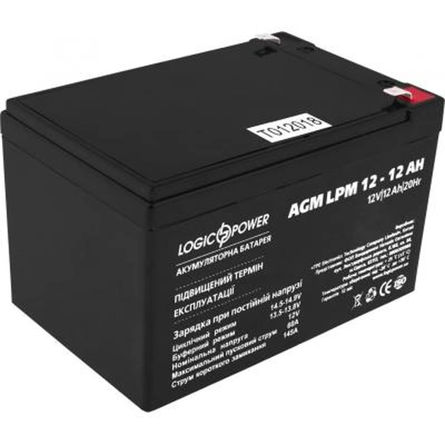 Батарея к ИБП LogicPower LPM 12В 12Ач (6550) - изображение 1
