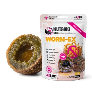 Ласощі для собак LK Baits Pet Nutrigo Worm-Ex S-M для середніх порід з рослинним комплексом для кишківника (Ø 20 мм) 170 г (7771158) зображення 1