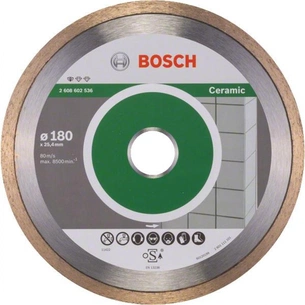 Круг відрізний Bosch Standard for Ceramic 180-25.4 (2.608.602.536) зображення 1