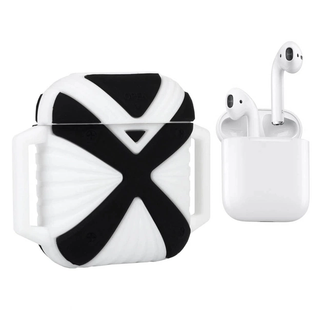 Чохол для навушників X-HuWei i-Smile для Apple AirPods IPH1443 Black+White (702333) - picture 3