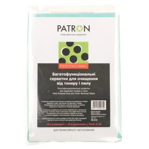 Серветки Patron Multi-Purpose Dust and Toner Removal Wipes, 10psc (F5-015) зображення 1