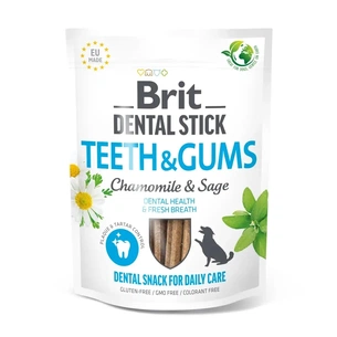 Ласощі для собак Brit Dental Stick Teeth&Gums ромашка і шавлія 251 г (8595602564354) зображення 1