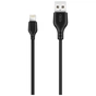 Дата кабель USB 2.0 AM to Lightning 1.0m 2.1A black XO (XO-NB-103-L-1-BK) - зменшене зображення 1