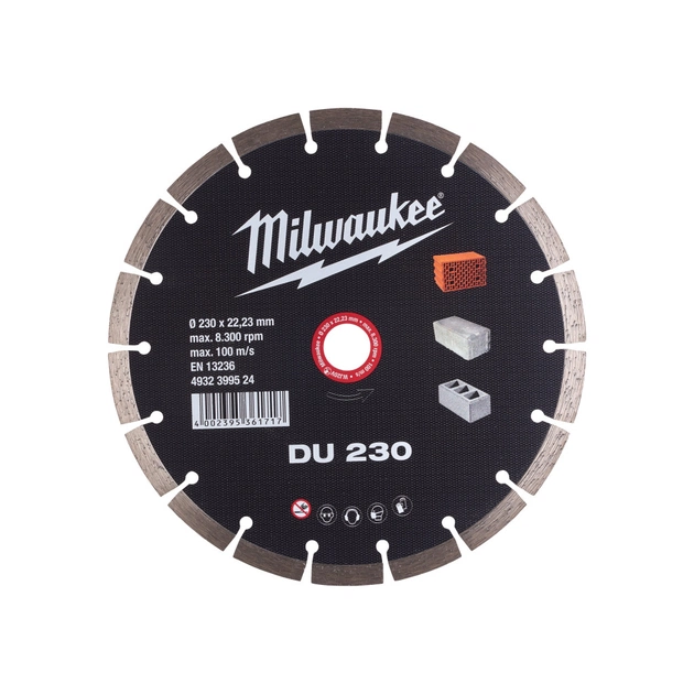 Круг відрізний Milwaukee алмазний DU 230, 230мм (4932399524) - зображення 1