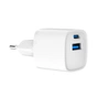 Зарядний пристрій Gembird 1xUSB-C PD20W + 1xUSB QC3.0 white (TA-UC-PDQC20-W-01) - зменшене зображення 3