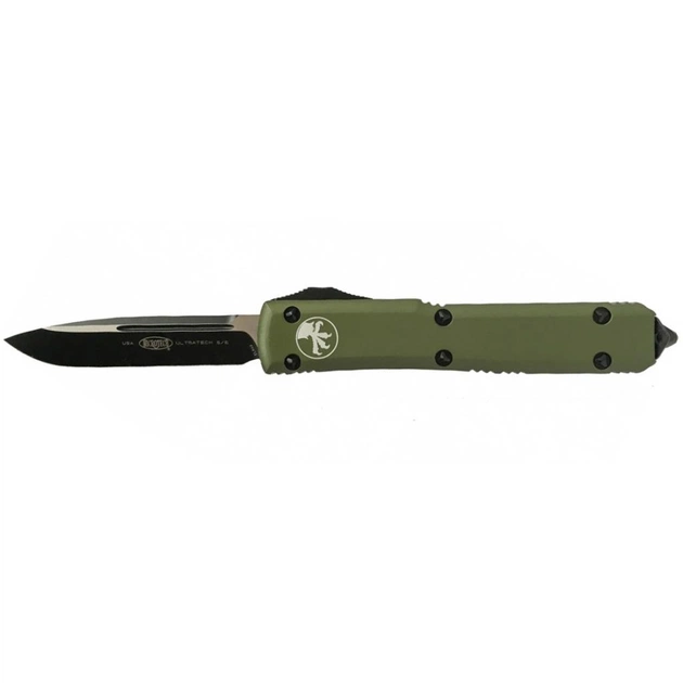 Ніж Microtech Ultrtaech Drop Point Black Blade Green (121-1OD) - изображение 1