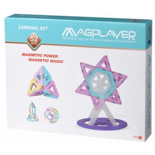 Конструктор Magplayer магнітний набір 52 ел. (MPH2-52) зображення 1