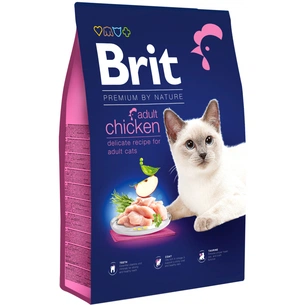 Сухий корм для кішок Brit Premium by Nature Cat Adult Chicken 8 кг (8595602553204) зображення 1