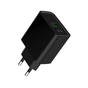 Зарядний пристрій Gembird 1xUSB-A + 1 Type-C (PD20Вт + QC3.0 18Вт) black (TA-UC-PDQC20-01-BK) - зменшене зображення 2