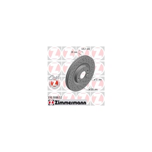 Гальмівний диск ZIMMERMANN 370.3088.52 зображення 1