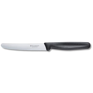 Кухонний ніж Victorinox Standart для овочів 11 см, з хвилястим лезом, чорний (5.0833) зображення 1