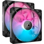Кулер до корпусу Corsair iCUE Link RX140 RGB PWM Dual Pack (CO-9051020-WW) - зменшене зображення 1