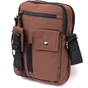 Сумка Vintage Текстильна чоловіча на два відділення Коричнева (20661) - зменшене зображення 1