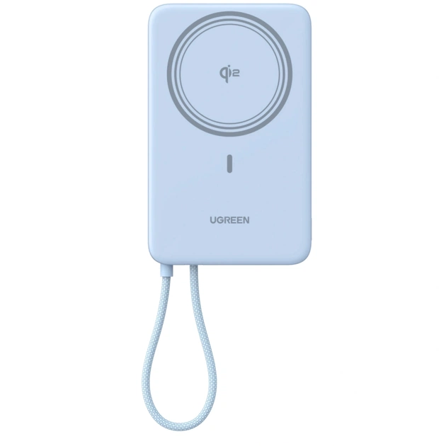 Батарея универсальная Ugreen 10000mAh 30W 1xUSB-C + 15W Magnetic Wireless + cable USB-C blue (65839B) - изображение 1