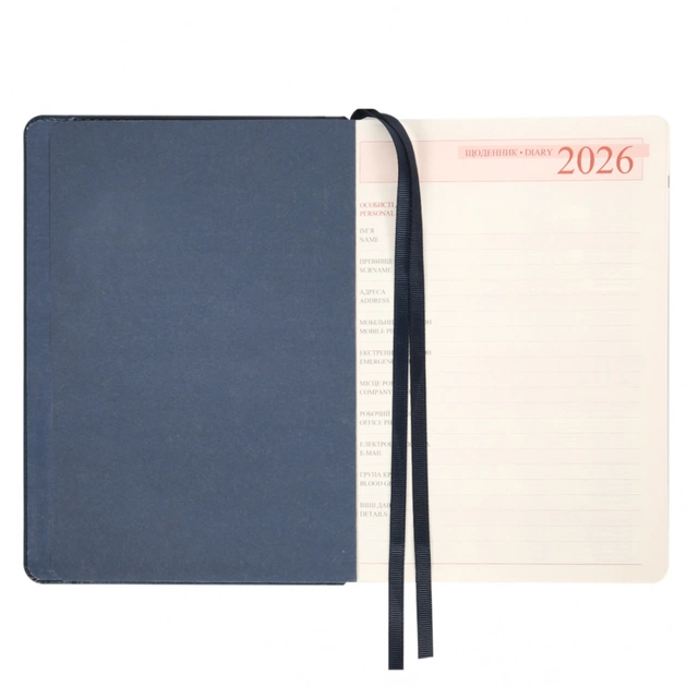 Тижневик Leo planner А5 датований 2026 "Legacy", твердий, синій, 368 сторінок (252648) - picture 5