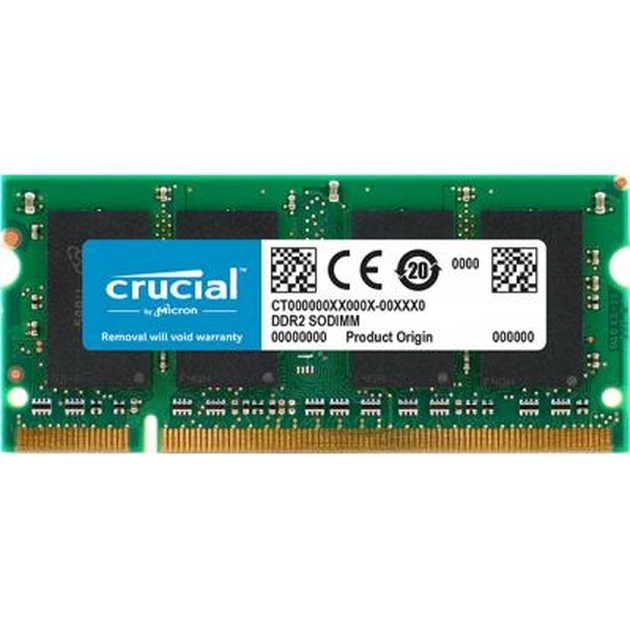Модуль пам'яті для ноутбука SoDIMM DDR2 1GB 667 MHz Micron (CT12864AC667) - изображение 1