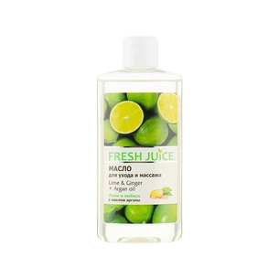 Олія для тіла Fresh Juice Lime & Ginger + Argan Oil Для догляду і масажу 150 мл (4823015928796) изображение 1