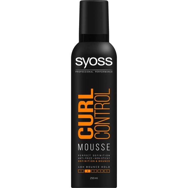 Мусс для волос Syoss Curl Control с длительным контролем кудрей Фиксация 2 250 мл (9000101681536) - изображение 1