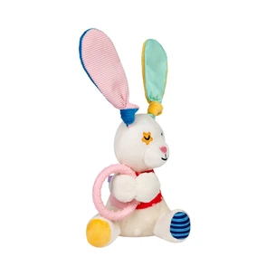 Іграшка для собак GiGwi Plush Зайчик з кільцем та пищалкою 16 см (2257) зображення 1