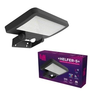 Прожектор светодиодный ELM Helfer 5W IP54 на солнечной батарее с датчиком движения (26-0127) изображение 1