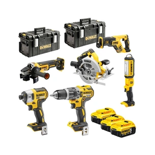 Набір електроіструментів DeWALT 6 од., 3*5Ah, 2 кейси TOUGH SYSTEM (DCK623P3) зображення 1