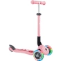 Самокат Globber Junior Foldable Lights до 50 кг 2+ Пастельно-рожевий з квітами (433-210) - зменшене зображення 6
