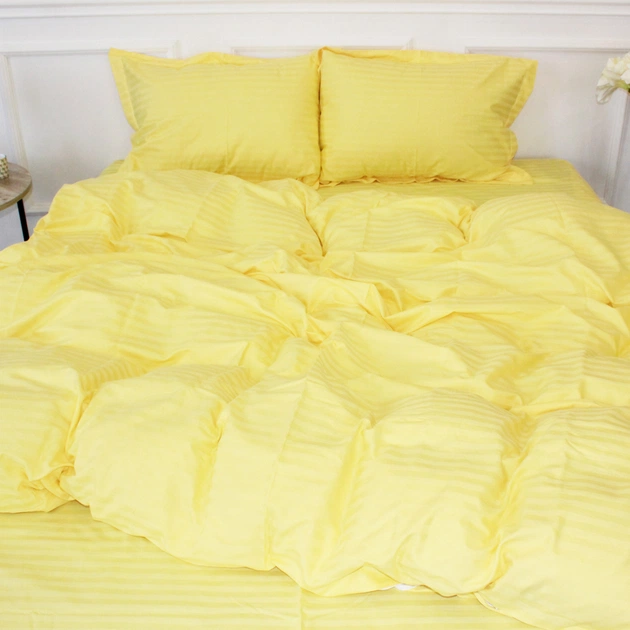 Підковдра MirSon Satin Stripe 30-0003 Intense Yellow 175х210 см (2200005248348) - зображення 1