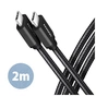 Дата кабель USB-C to USB-C 2.0m v3.2 Gen 1 PD 60W 3A black AXAGON (BUCM3-CM20AB) - уменьшенное изображение 1