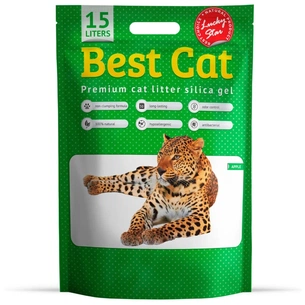 Наповнювач для туалету Best Cat Green Apple Силікагелевий 15 л (4820281500435) изображение 1