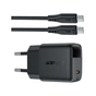 Зарядний пристрій Acefast USB-C 20W GaN + cable USB-C with digital display black (6974316284420) - зменшене зображення 2