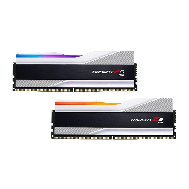 Модуль пам'яті для комп'ютера DDR5 32GB (2x16GB) 6800 Trident Z5 RGB Silver G.Skill (F5-6800J3445G16GX2-TZ5RS) - зображення 1