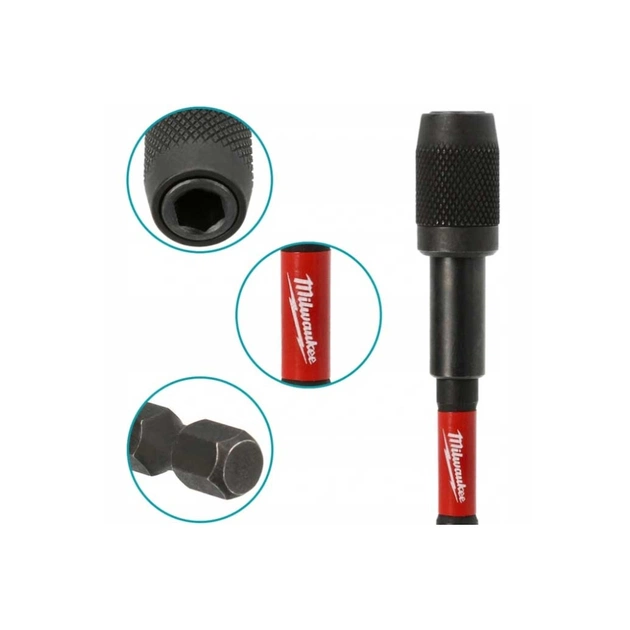 Тримач для біт Milwaukee магнітний ShW, з фіксатором, 73мм (4932459398) - picture 5