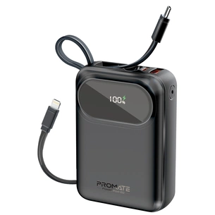 Універсальна мобільна батарея Promate PowerPod-20 20000mAh 35W Black зображення 1