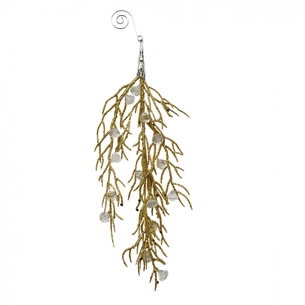 Декоративна гілка Novogod`ko Діамант 21 см Золото (974888) picture 1