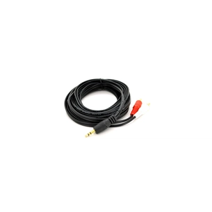 Кабель мультимедійний 3.5mm M to 2xRCA M 3.0m black Voltronic (YT-3.5(M)/2хRCA(M)-3.0Cu) зображення 1