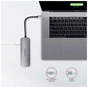 Концентратор AXAGON USB-C to 2xUSBA + HDMI + SD/microSD + USB-C PD 100W 0.2m grey (HMC-5) - зменшене зображення 5