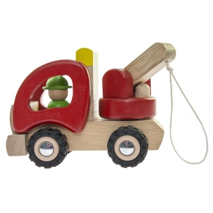 Машина Goki дерев'яна Евакуатор (червоний (55965) зображення 1