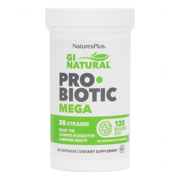 Пробіотики Natures Plus Пробіотики Мега, Probiotic Mega, Nature's Plus, 120 млрд КУО (NAP-43902) - зображення 1