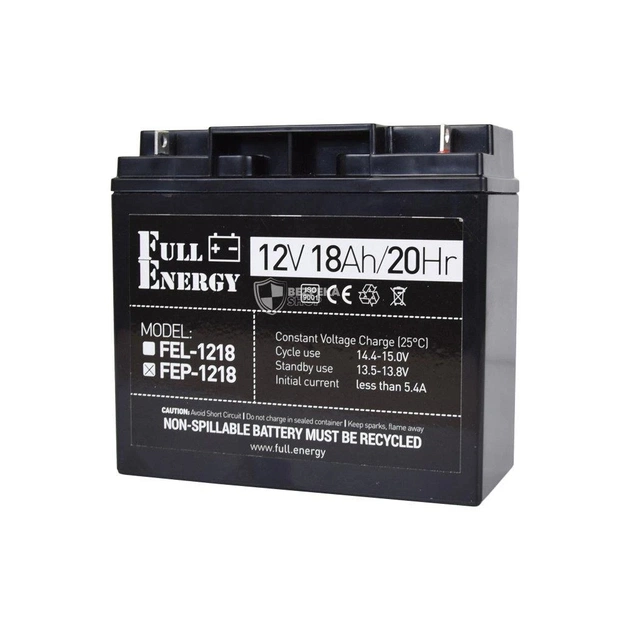 Батарея до ДБЖ Full Energy 12В 18Аг (FEP-1218) - зображення 1
